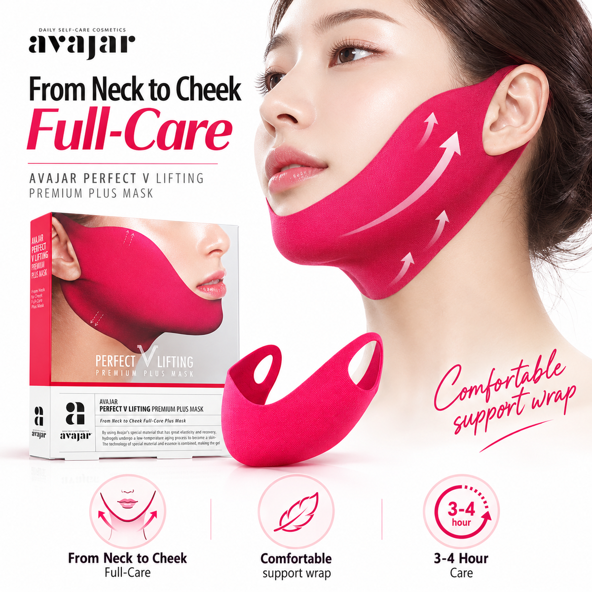 AVAJAR Perfect V Lifting Premium Plus Mask for Face & Neck