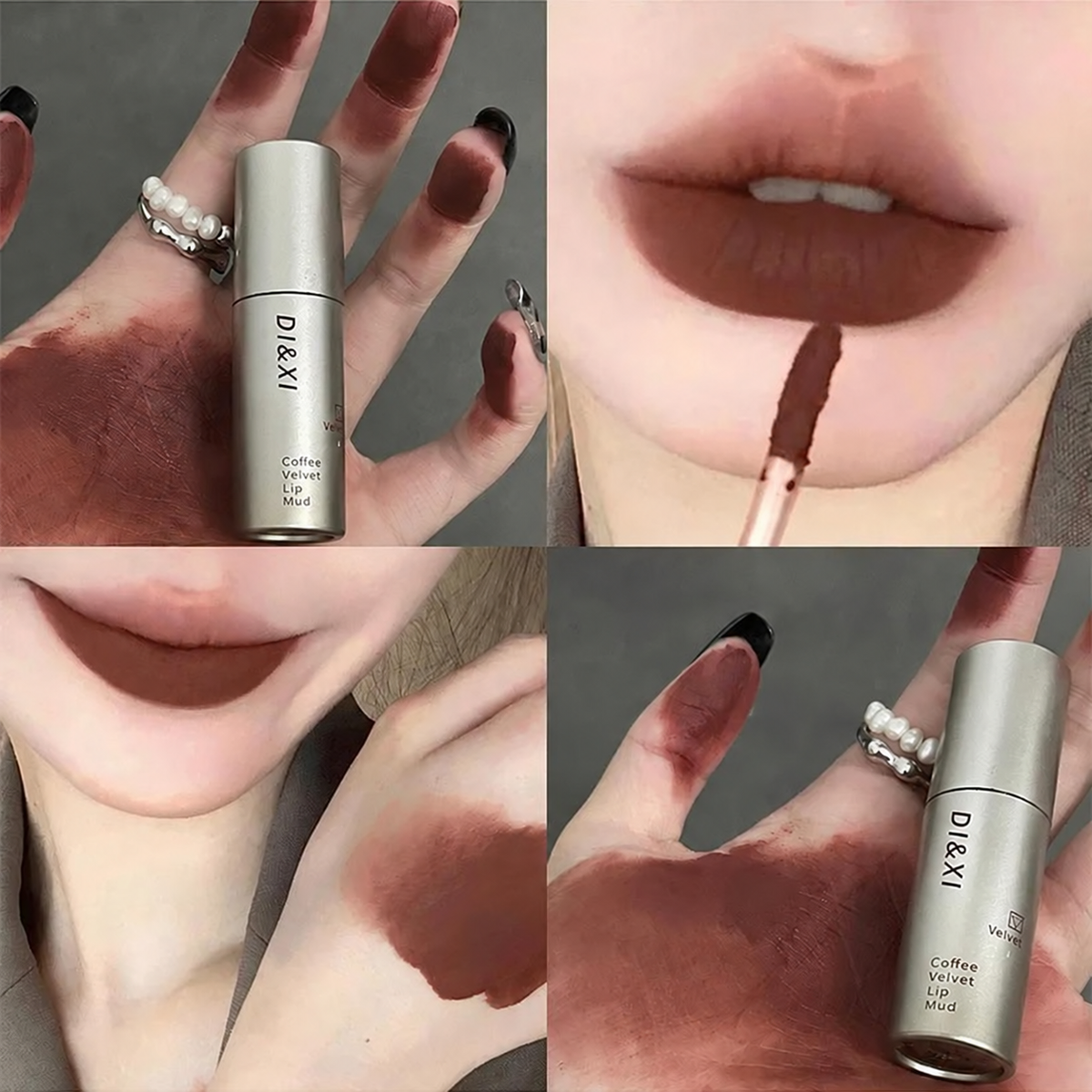 DI & XI Coffee Velvet Lip Mud Soft Matte Lipstick