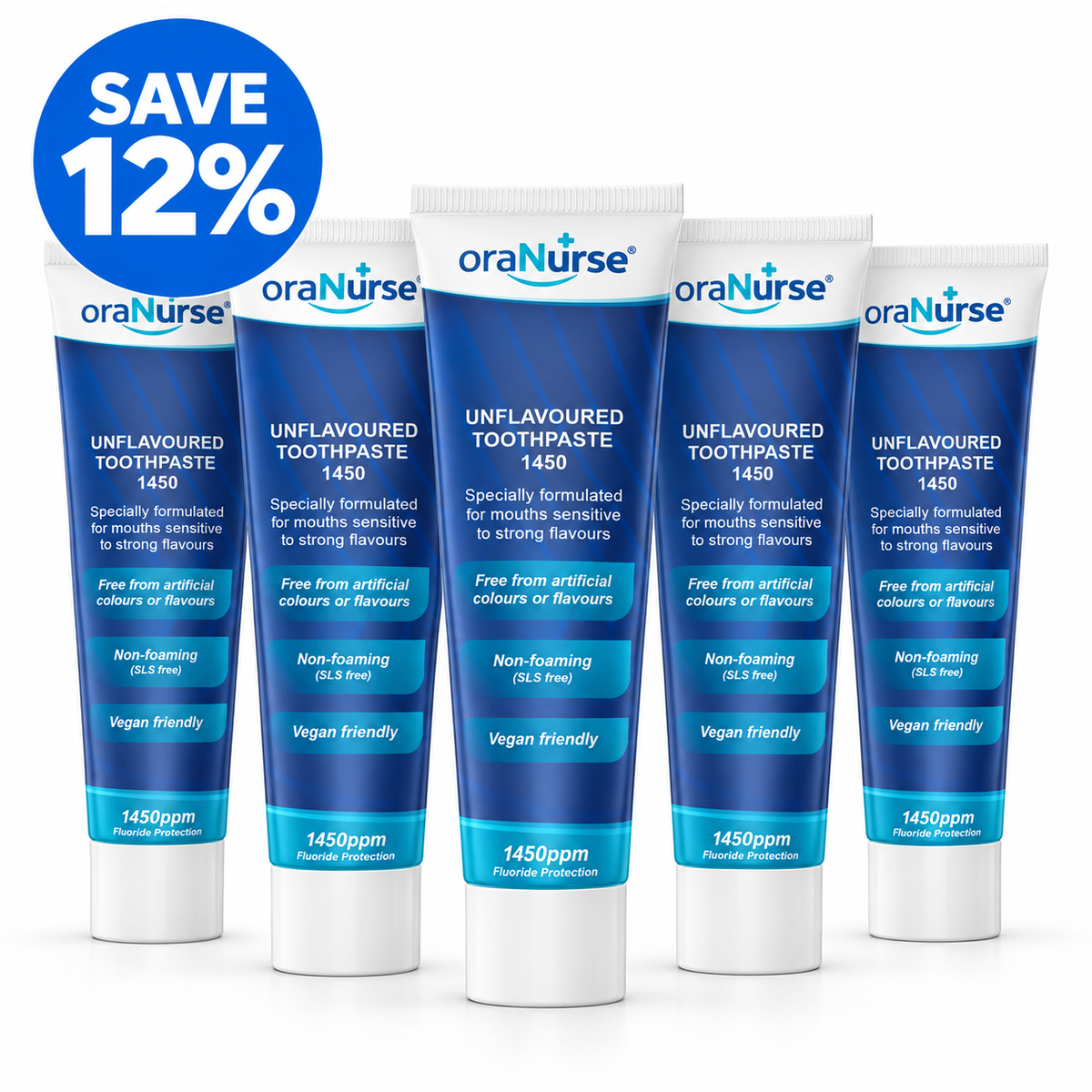 OraNurse Unflavoured Toothpaste 1450 SLS Free