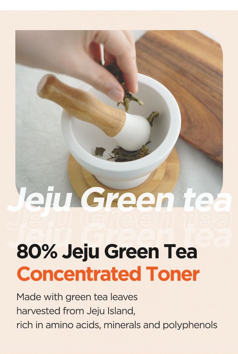 Isntree Green Tea Fresh Toner 200mL jeju green tea extract labeling basis