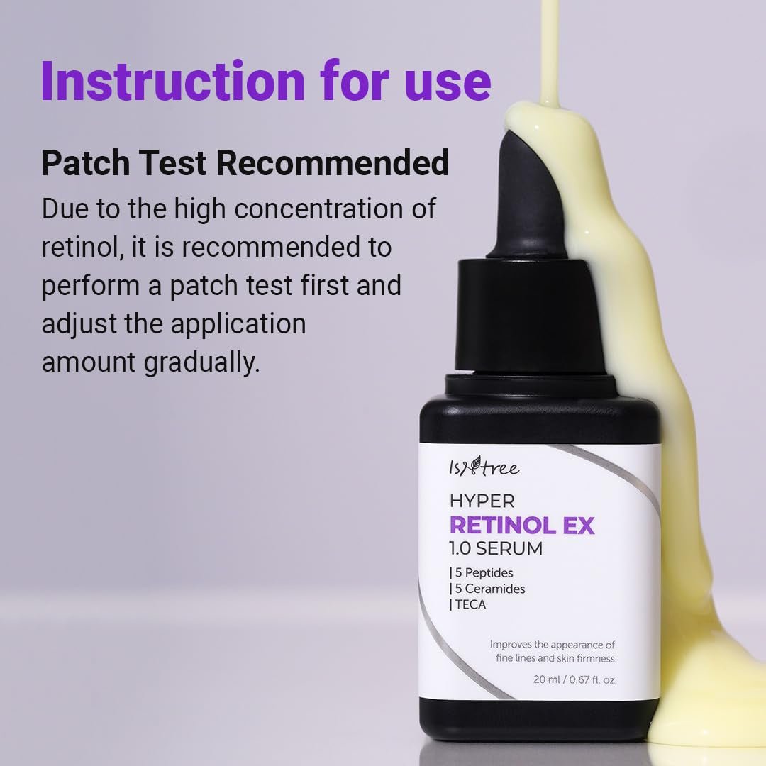 Isntree Hyper Retinol EX 1.0 Serum 20mL official patch test instruction