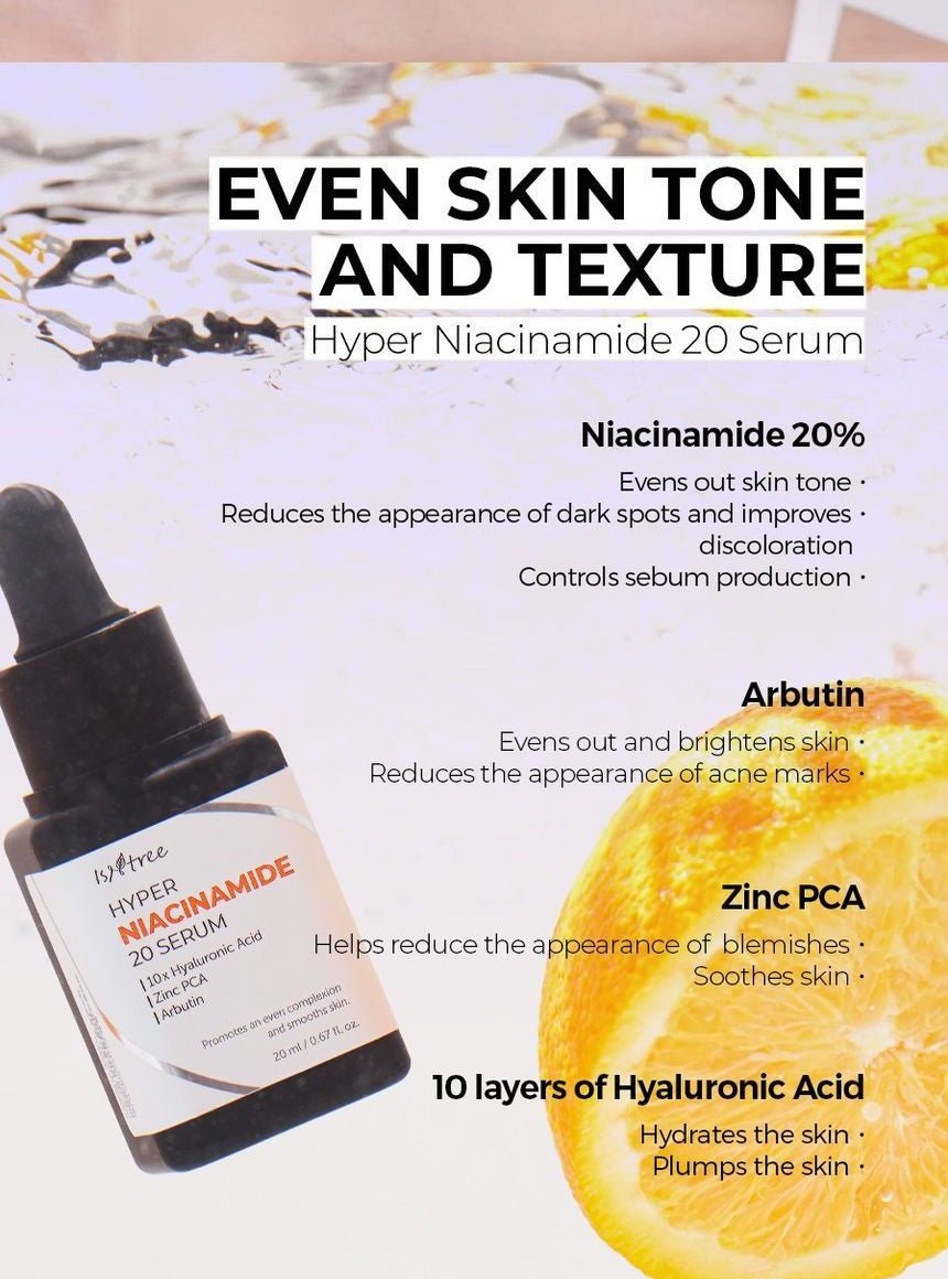 Isntree Hyper Niacinamide 20 Serum 20mL niacinamide arbutin zinc and hyaluronic acid