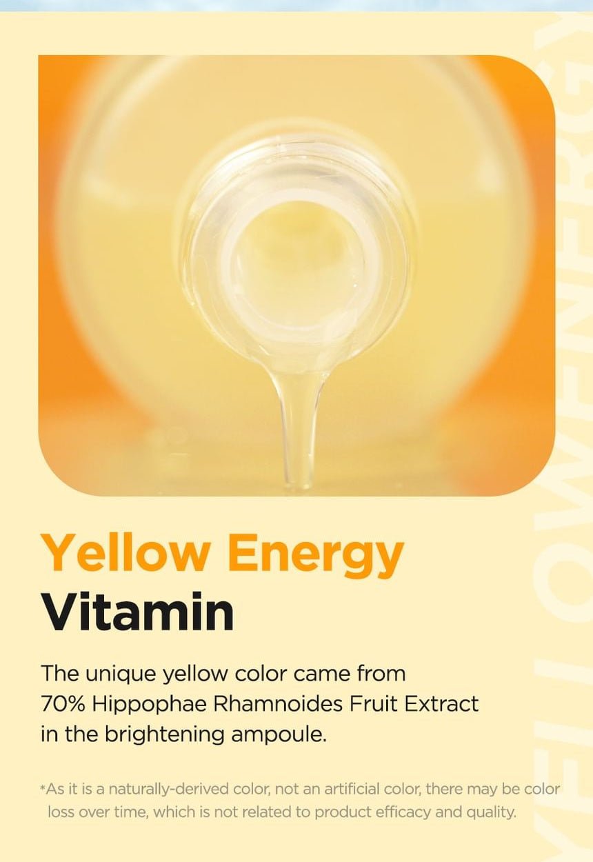 Isntree C-Niacin Toning Ampoule 50mL natural yellow color labeling basis
