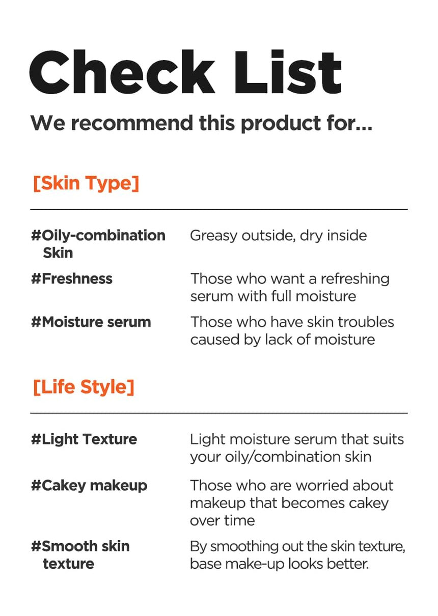 Isntree Green Tea Fresh Serum 50mL skin and lifestyle checklist