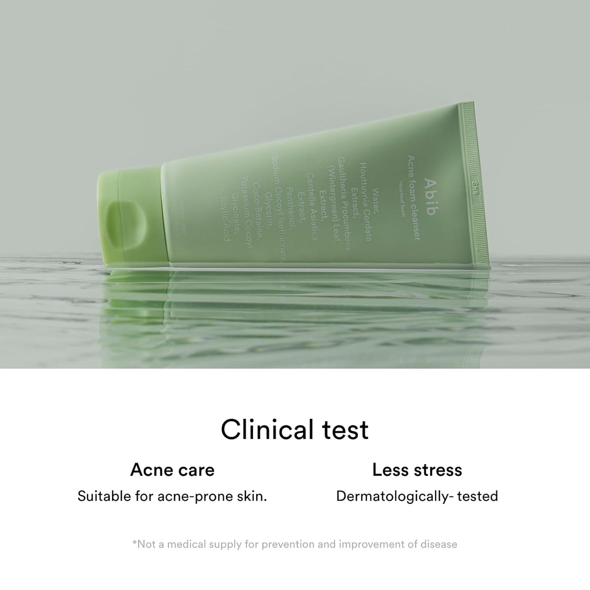 Abib Heartleaf Acne Foam Cleanser β Acne-prone skin and dermatological test source panel