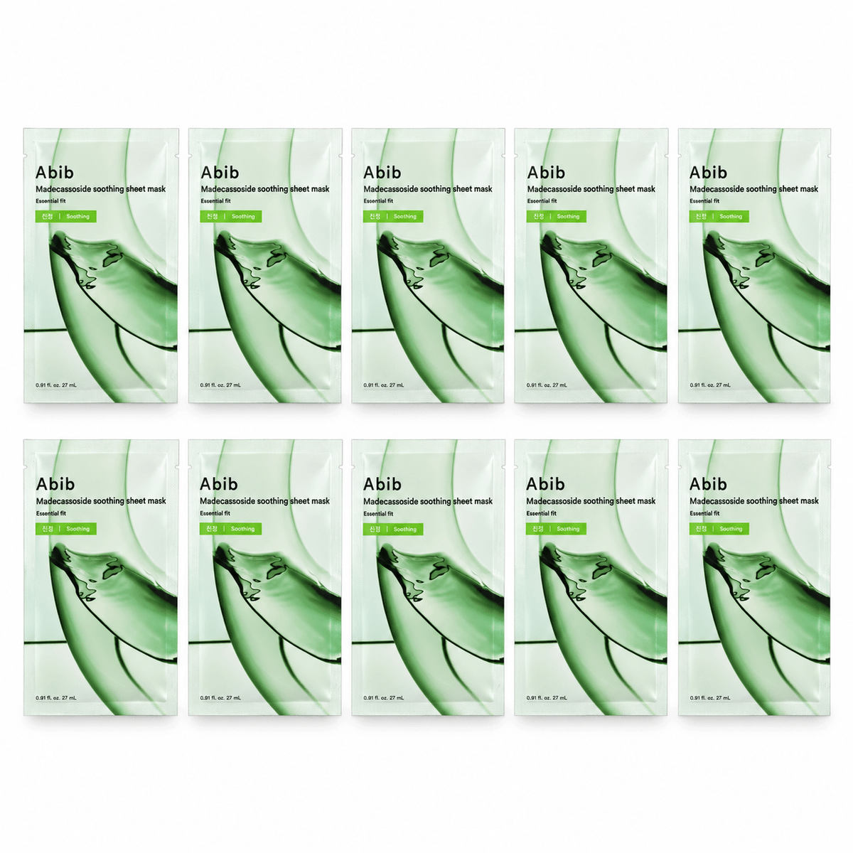 Ten Abib essential madecassoside sheet mask sachets