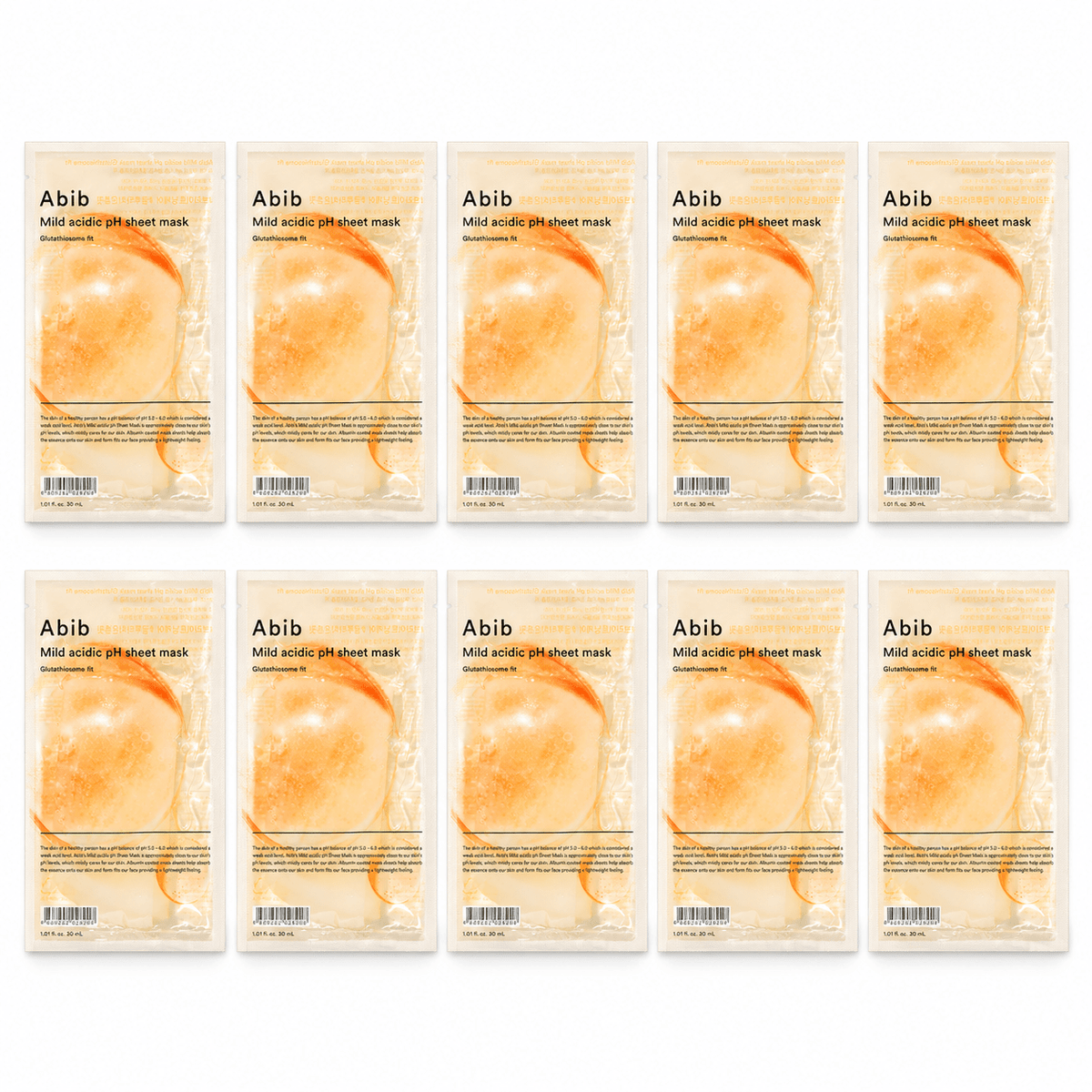 Abib glutathiosome fit ten sheet mask sachets