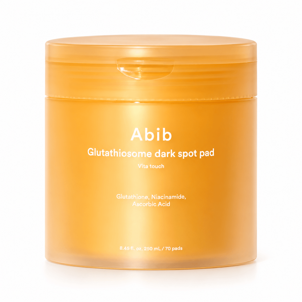 Abib Glutathiosome Dark Spot Pad Vita Touch 70 pads on white background