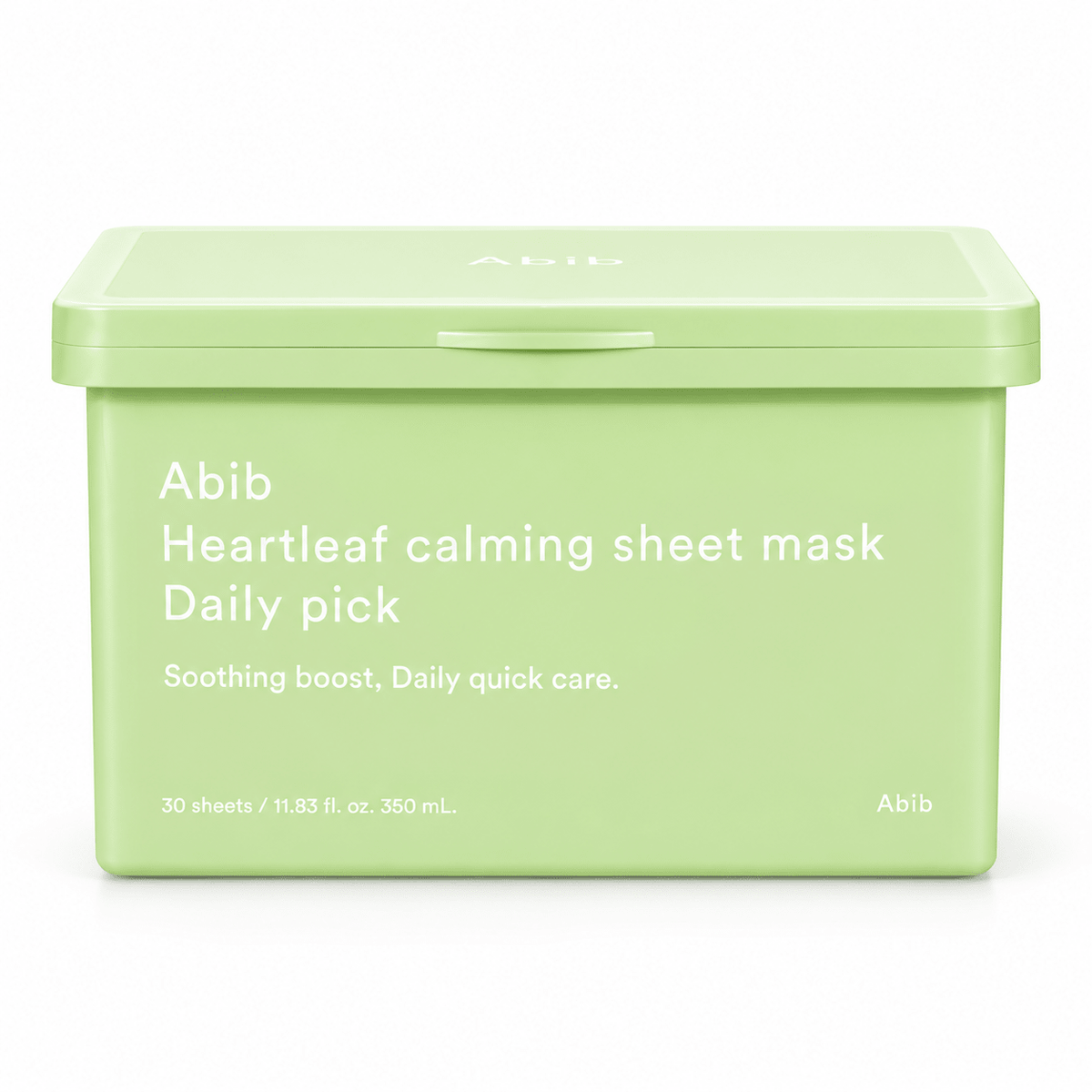 Abib Heartleaf Calming Sheet Mask Daily Pick 30 sheets on white background