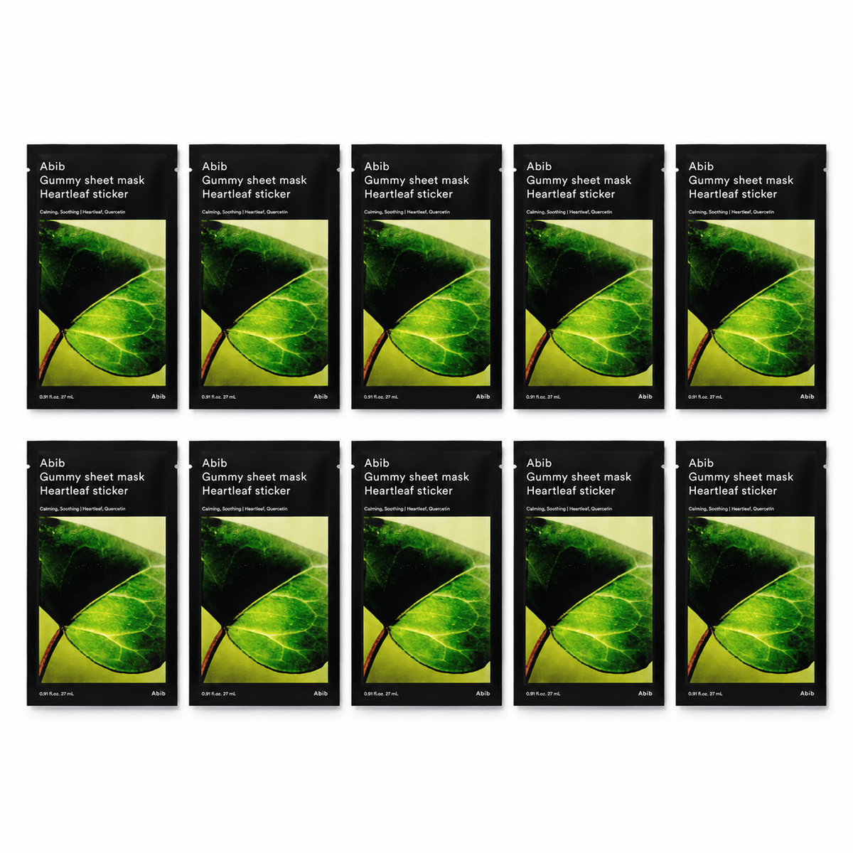 Abib heartleaf sticker ten sheet mask sachets