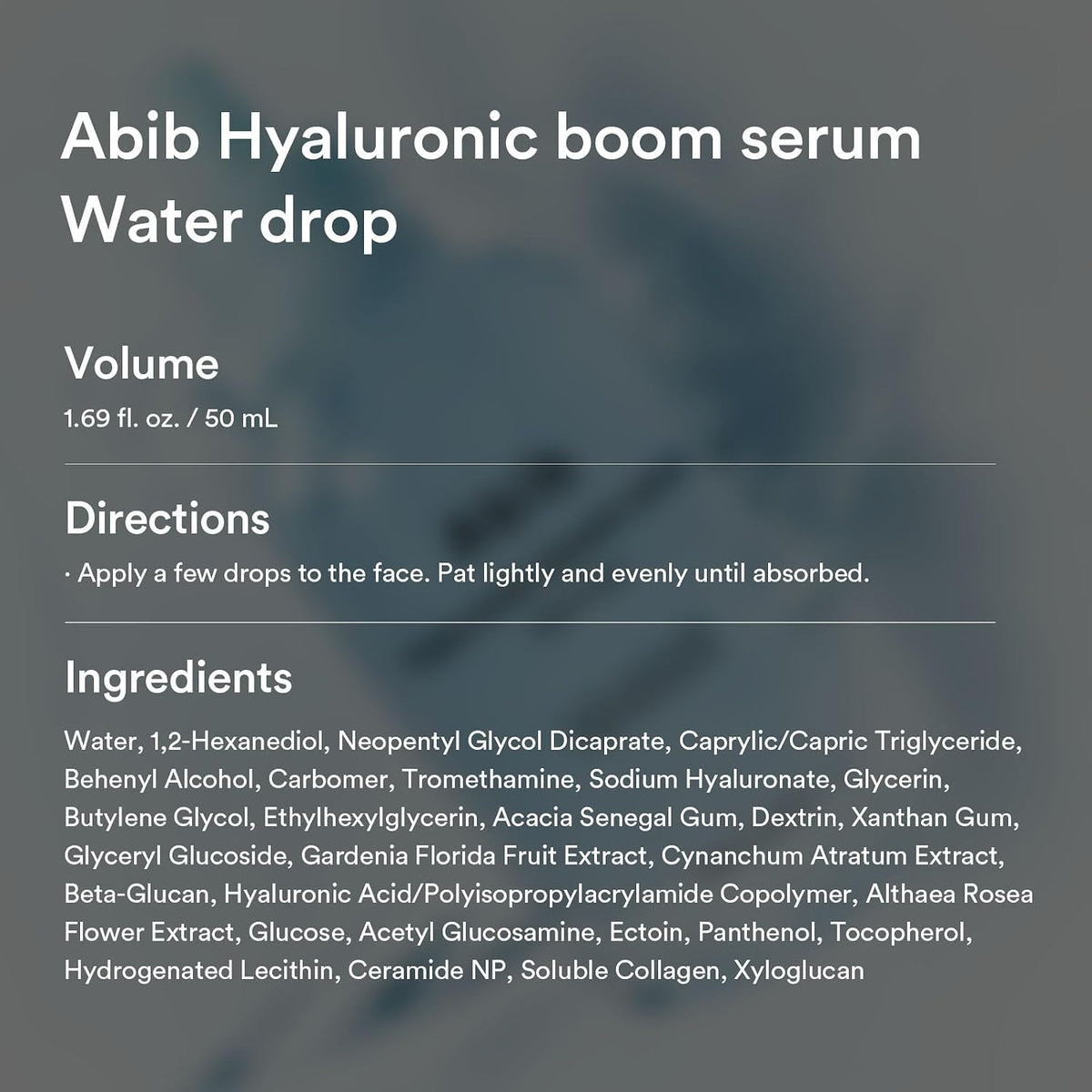 Abib Hyaluronic Boom Serum English product information 8