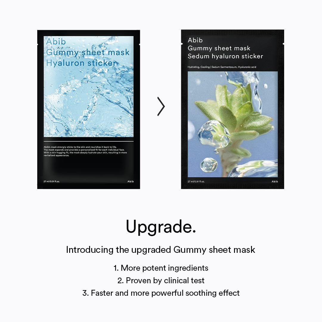 Abib Sedum Hyaluron Gummy Sheet Mask English information hyaluron-sticker 2