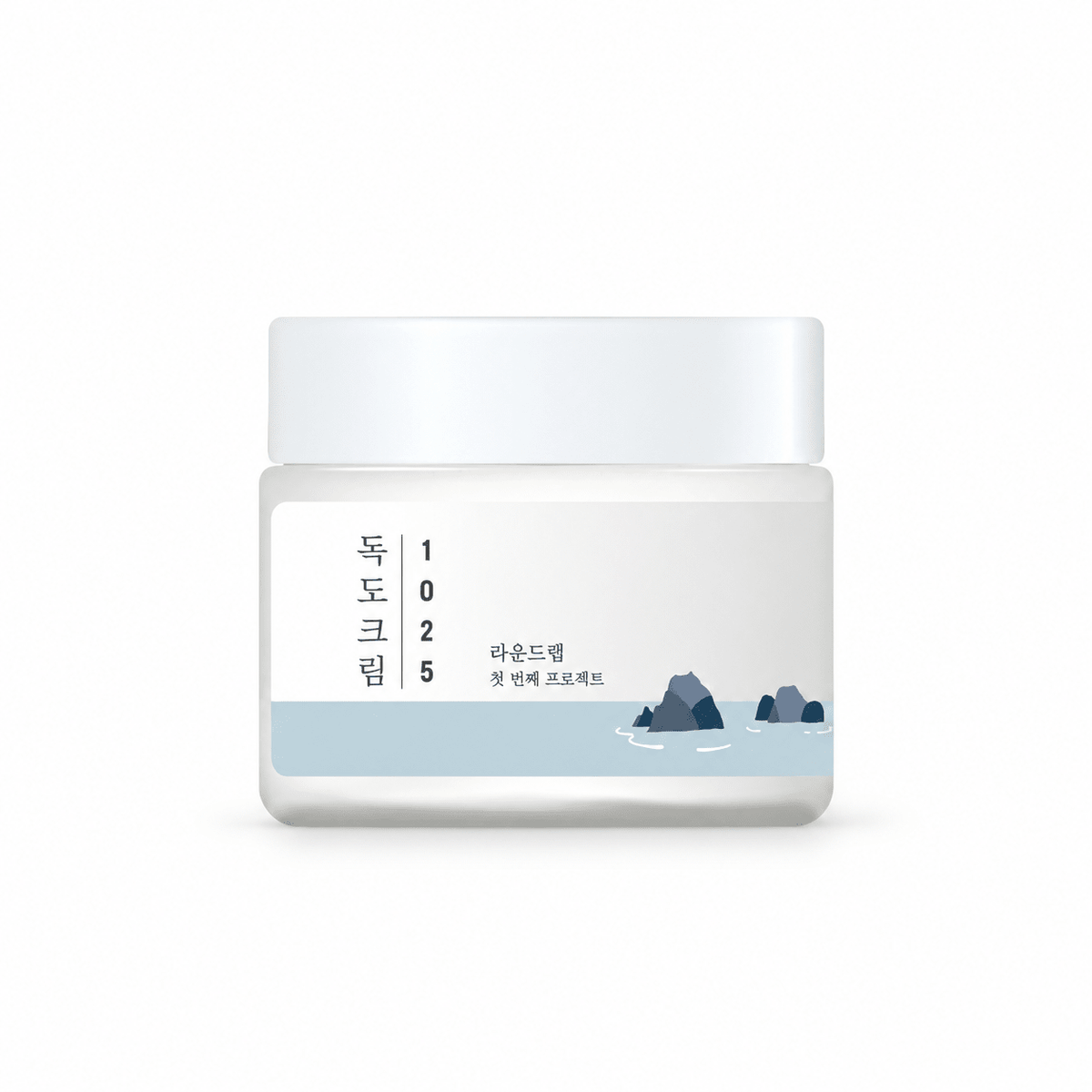 ROUND LAB 1025 Dokdo Cream 80ml on a pure white background