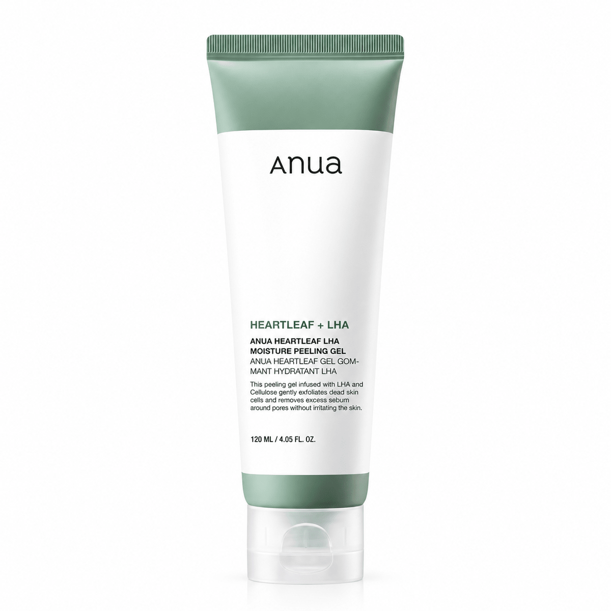 Anua Heartleaf LHA Moisture Peeling Gel 120 ml tube on white background
