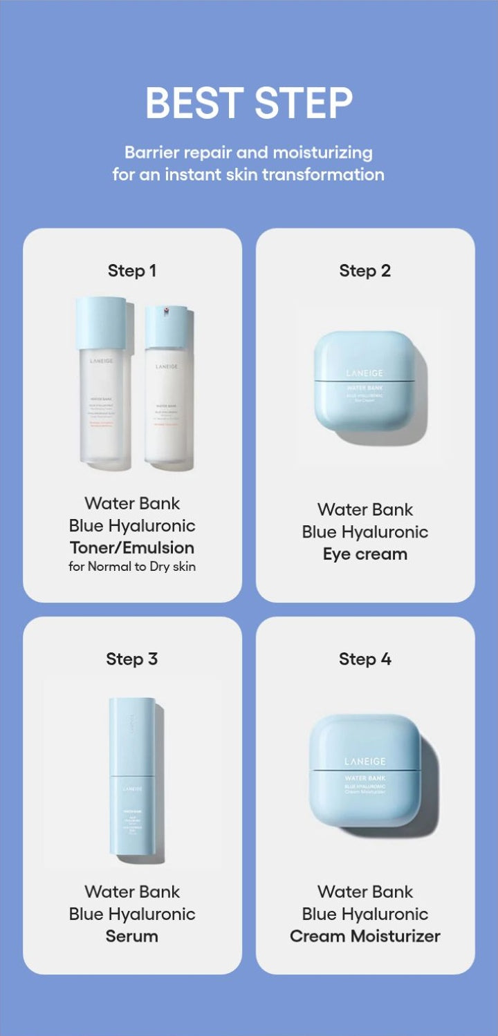 LANEIGE Water Bank Blue Hyaluronic Cleansing Foam official beststep