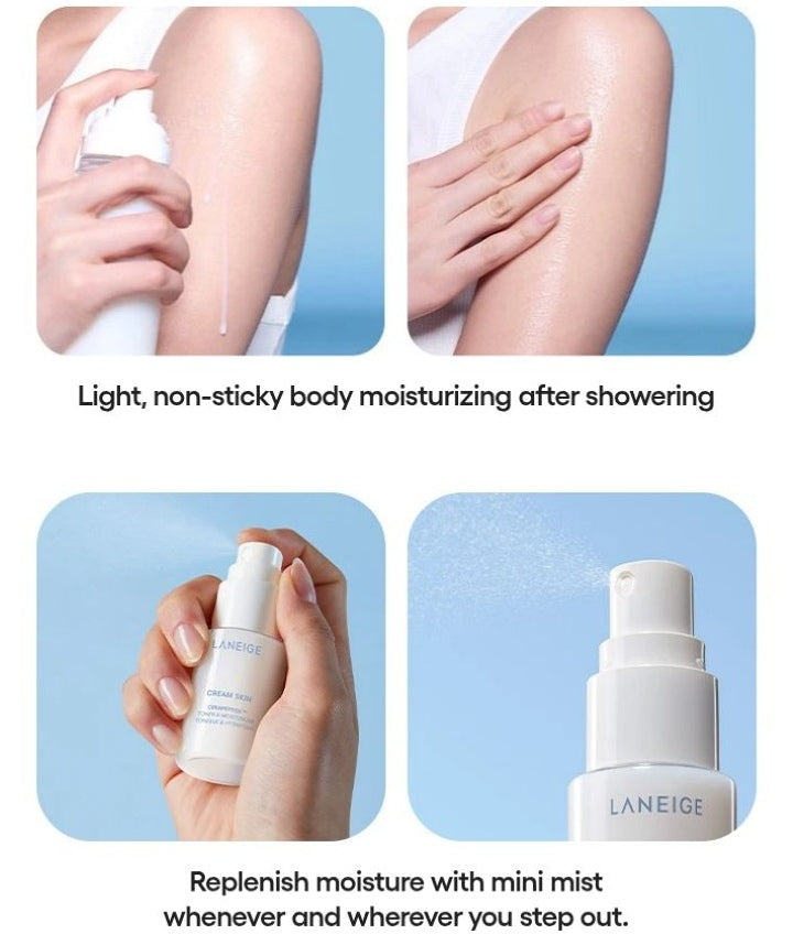 LANEIGE Cream Skin Cerapeptide Mist official same-formula information panel: body and mini use