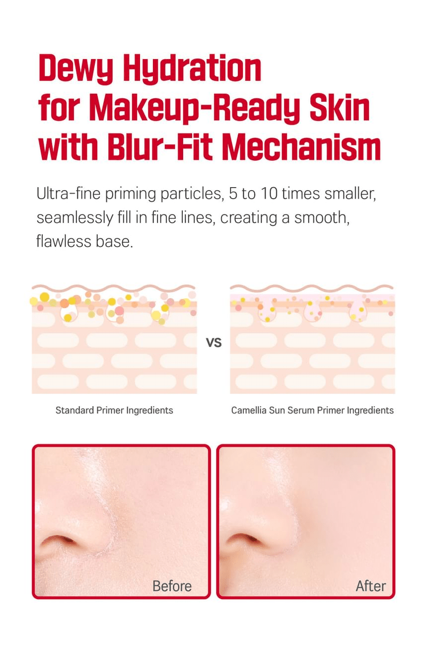ROUND LAB Camellia Deep Collagen Firming Sun Serum 50 ml: makeup prep original product information panel