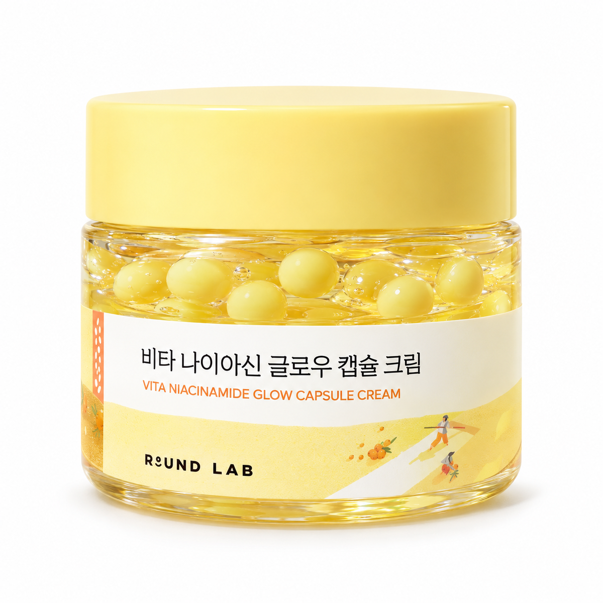 ROUND LAB Vita Niacinamide Glow Capsule Cream 50 ml on a white background