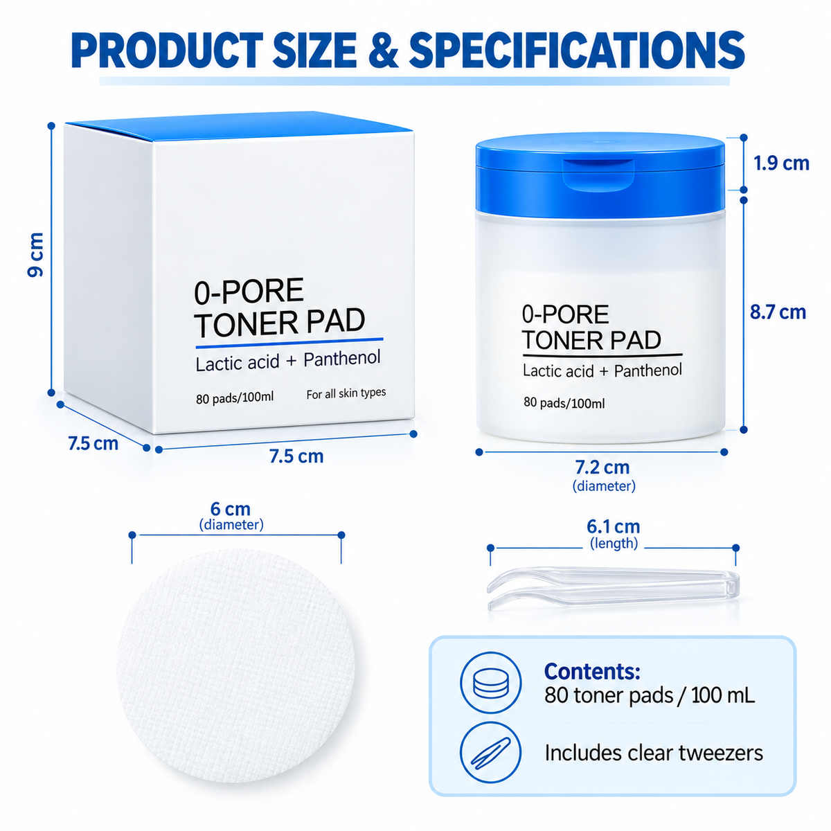 0-Pore Exfoliating Toner Pads with AHA + BHA