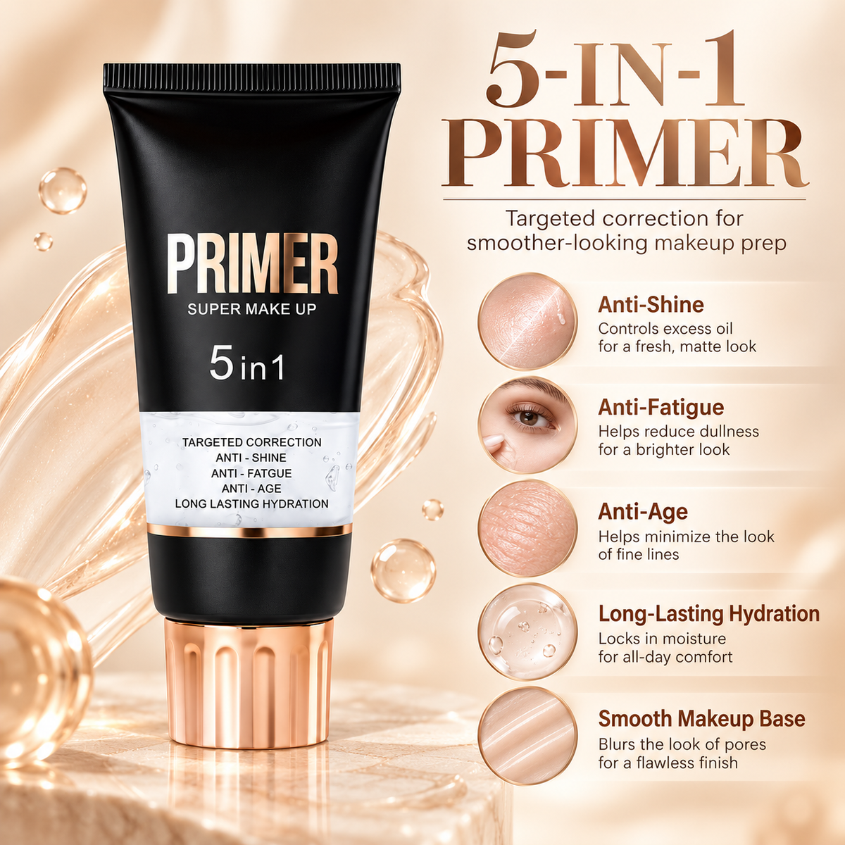 5 in 1 Primer for Face Before Makeup – Blurring & Hydrating