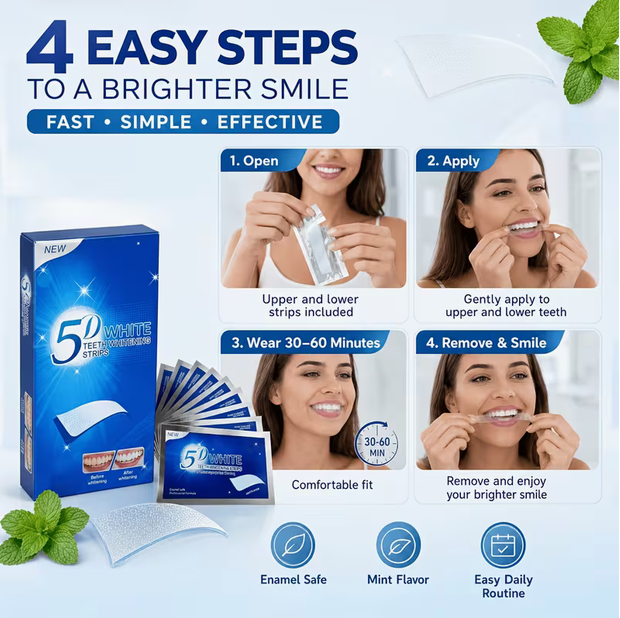 5D Teeth Whitening Strips