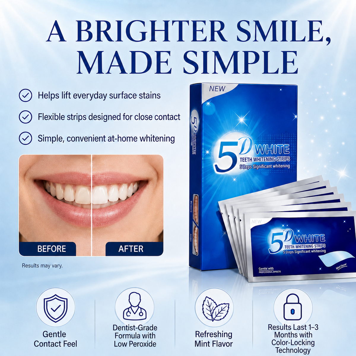 5D Teeth Whitening Strips
