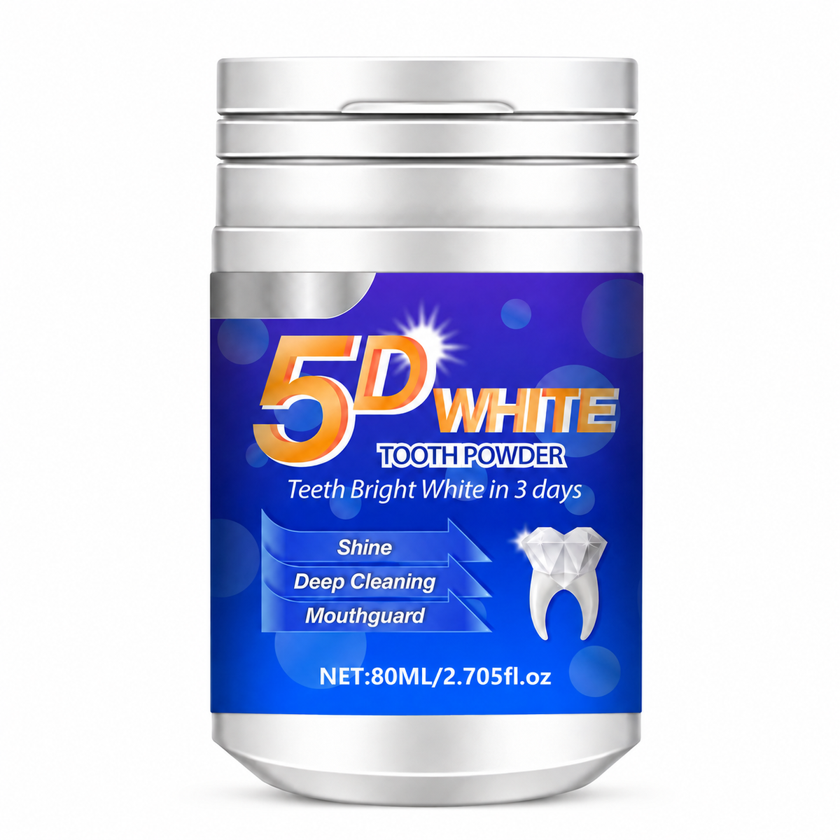 5D White Teeth Whitening Powder - Mint