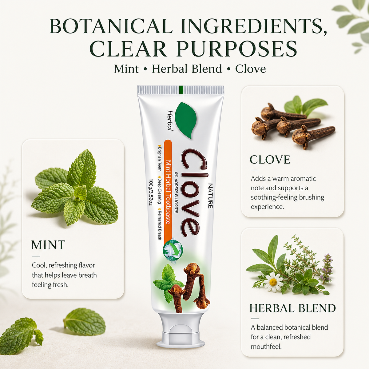 Clove Mint Herbal Toothpaste
