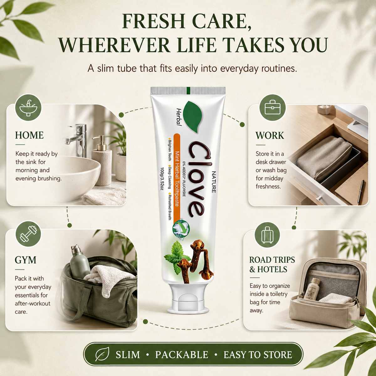 Clove Mint Herbal Toothpaste