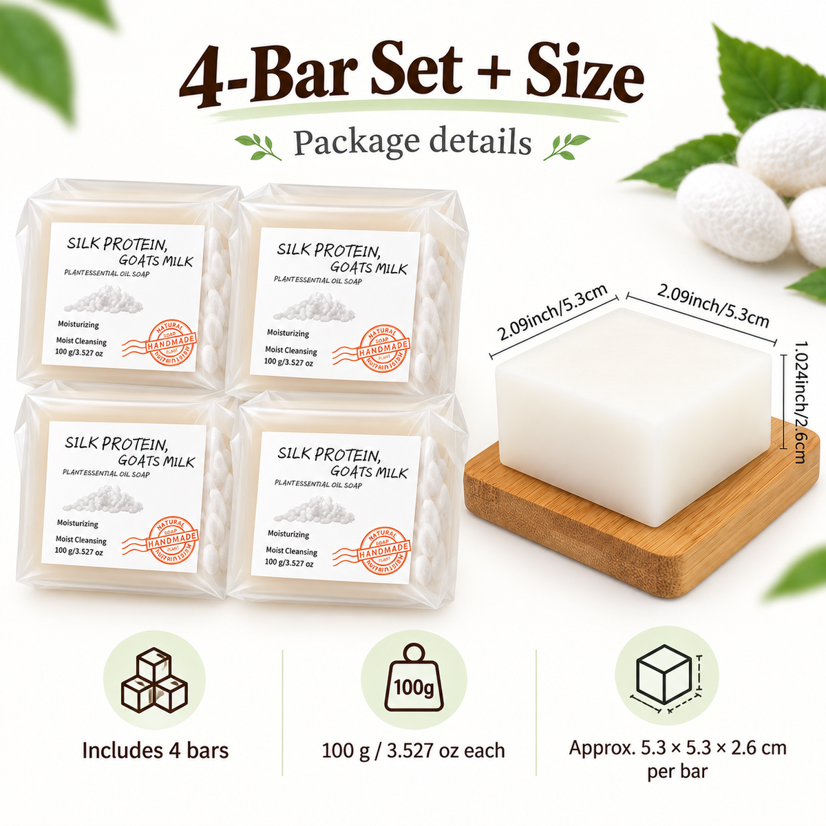 Goat Milk Soap Bar with Silk Protein