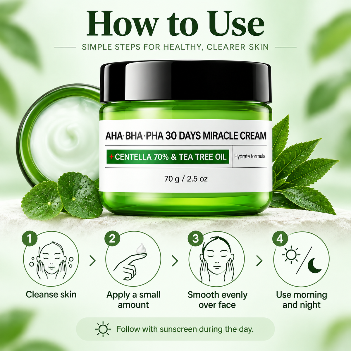 Centella Moisturizer with AHA BHA PHA & Cica Cream