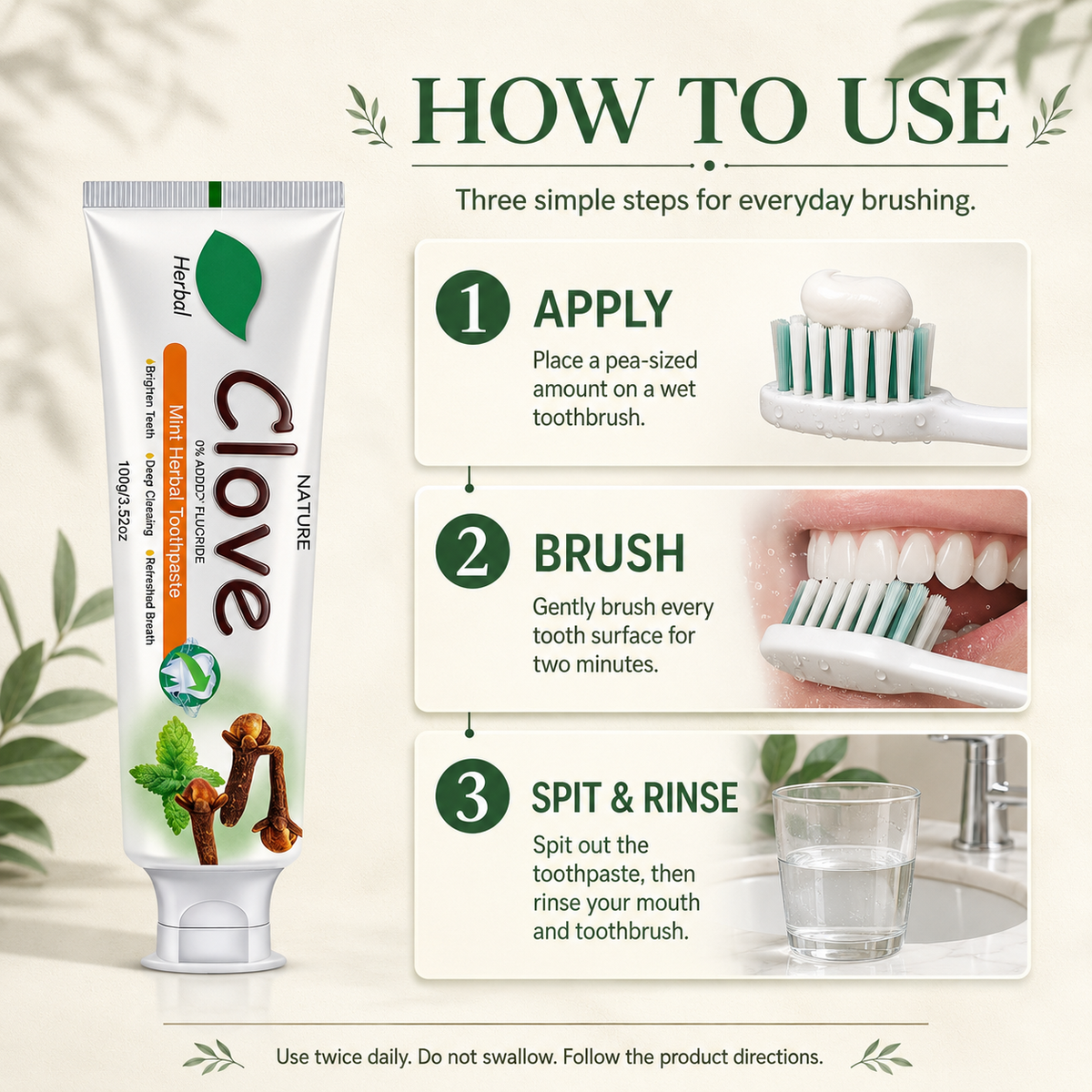 Clove Mint Herbal Toothpaste