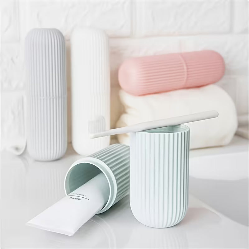 3-in-1 Travel Toothbrush Case with Rinse Cup