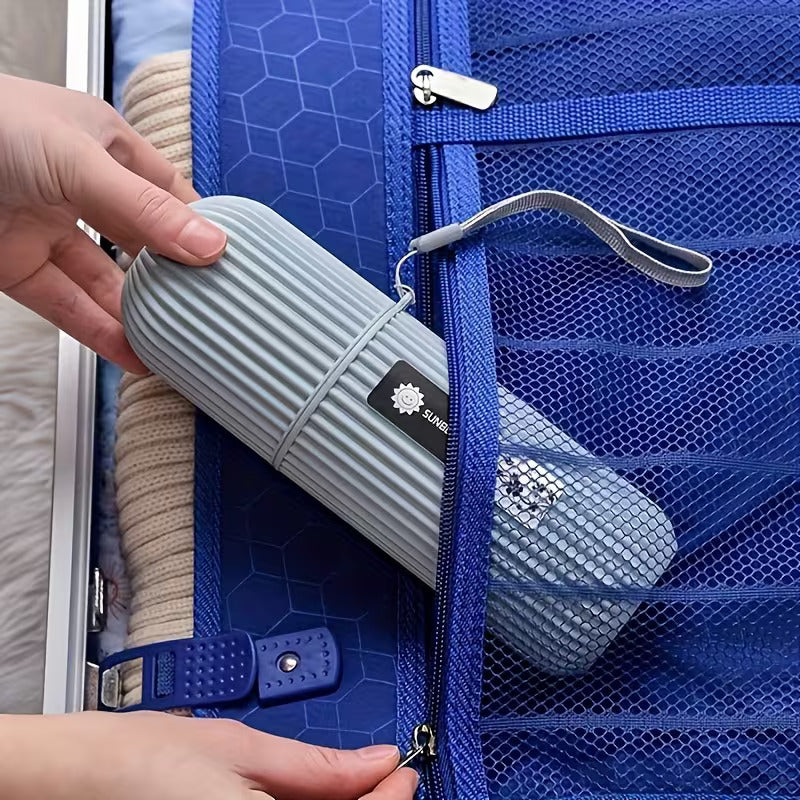 3-in-1 Travel Toothbrush Case with Rinse Cup