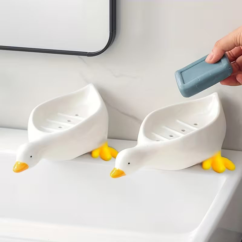 Duck Self-Draining Soap Dish Holder