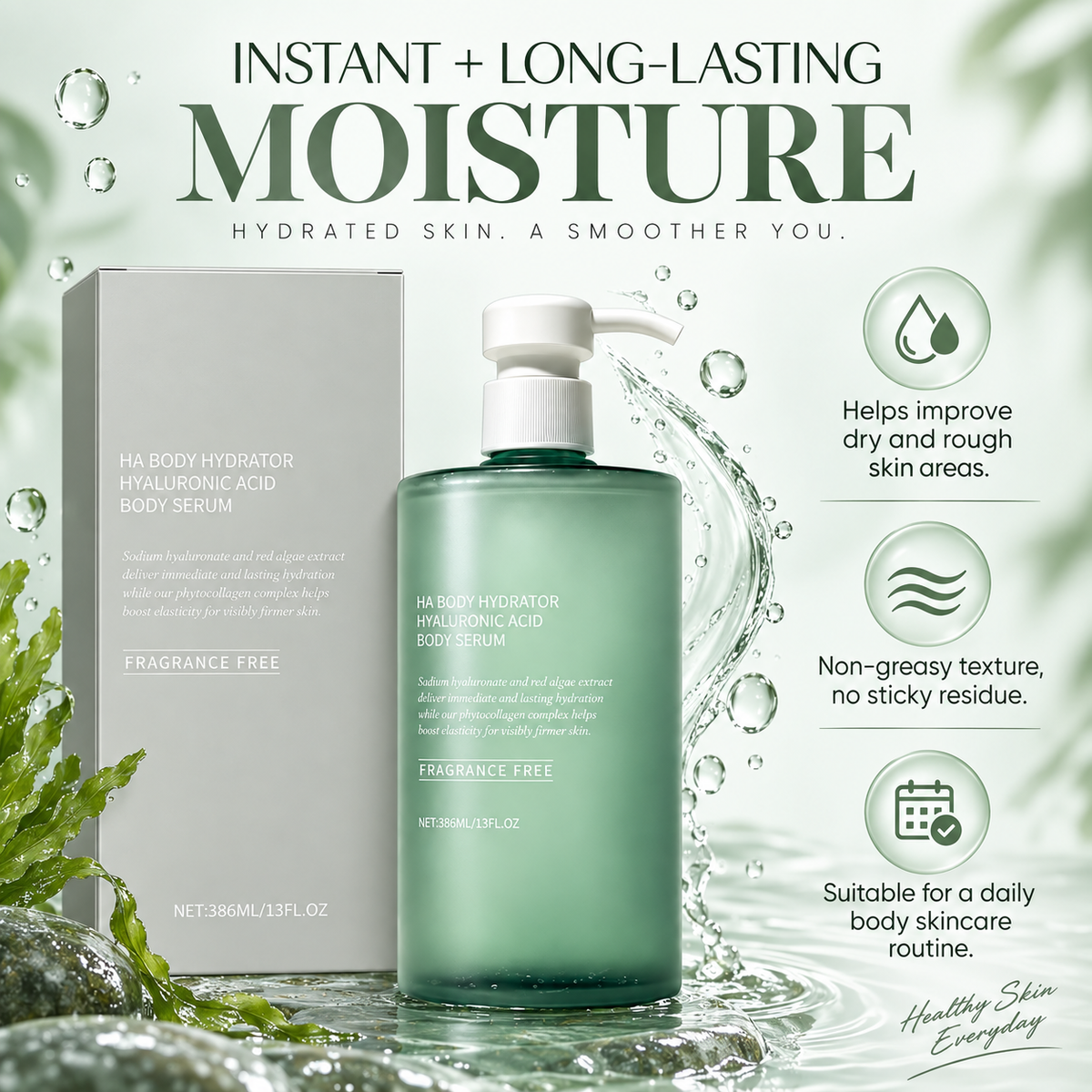HA Body Hydrator Hyaluronic Acid Body Serum for Dry Skin