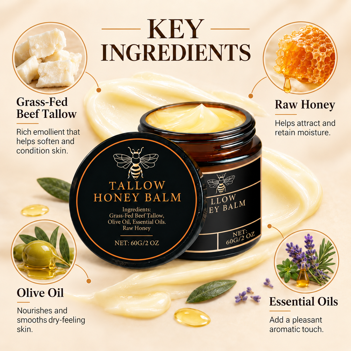 Tallow and Honey Balm