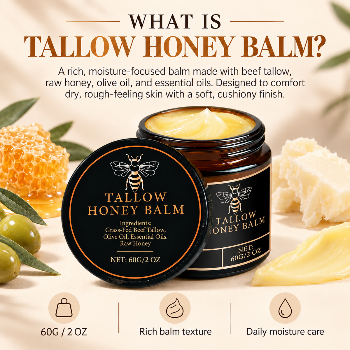 Tallow and Honey Balm