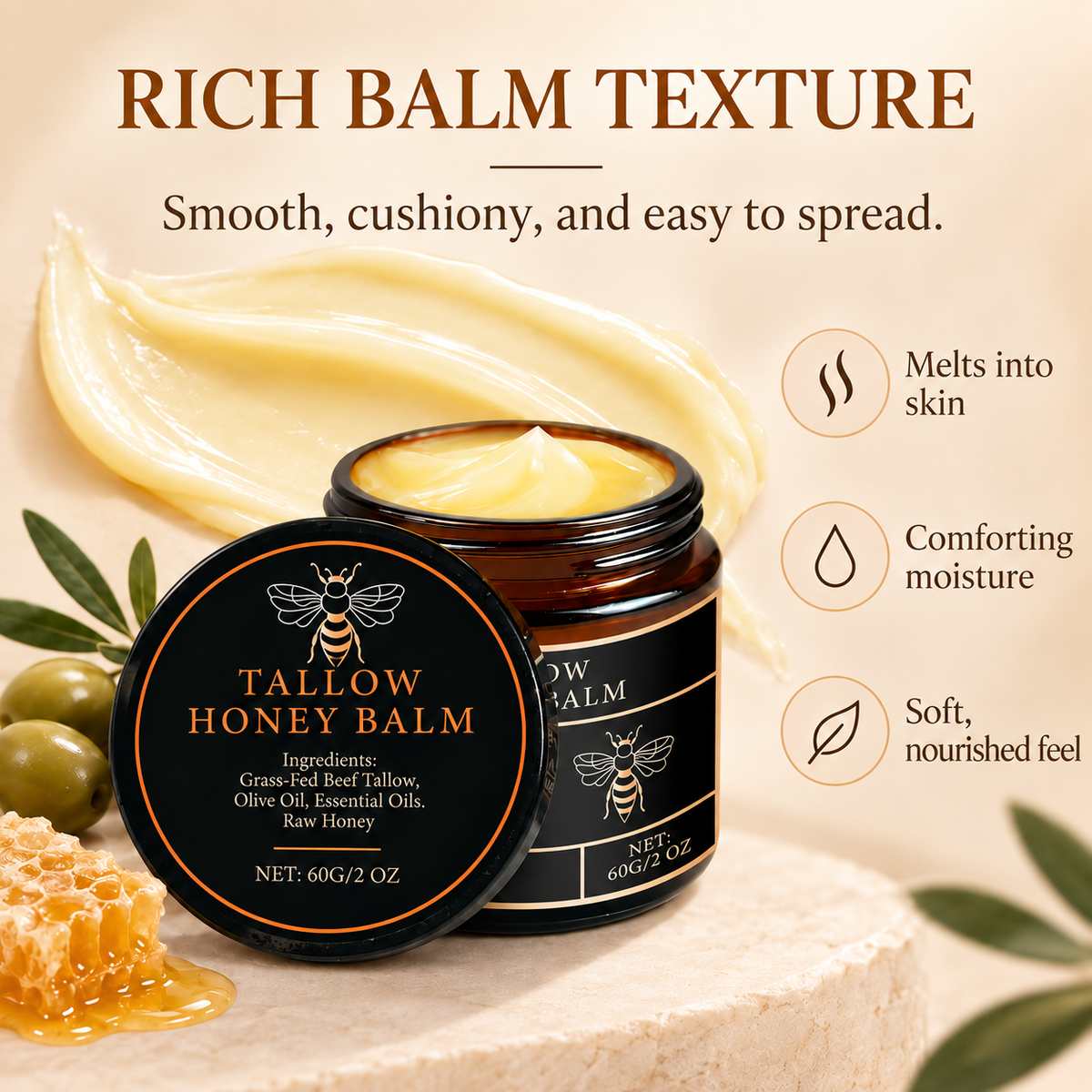 Tallow and Honey Balm