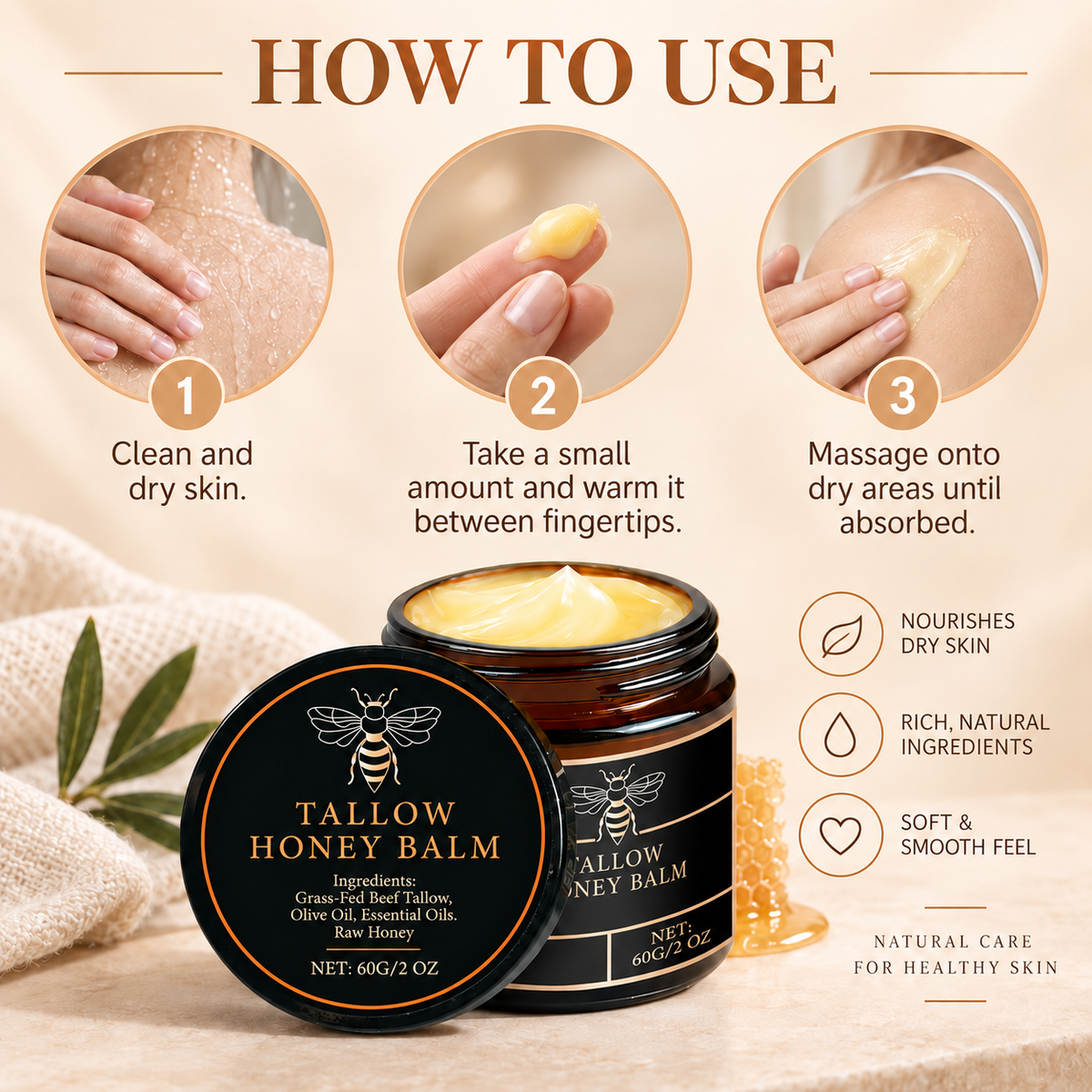Tallow and Honey Balm