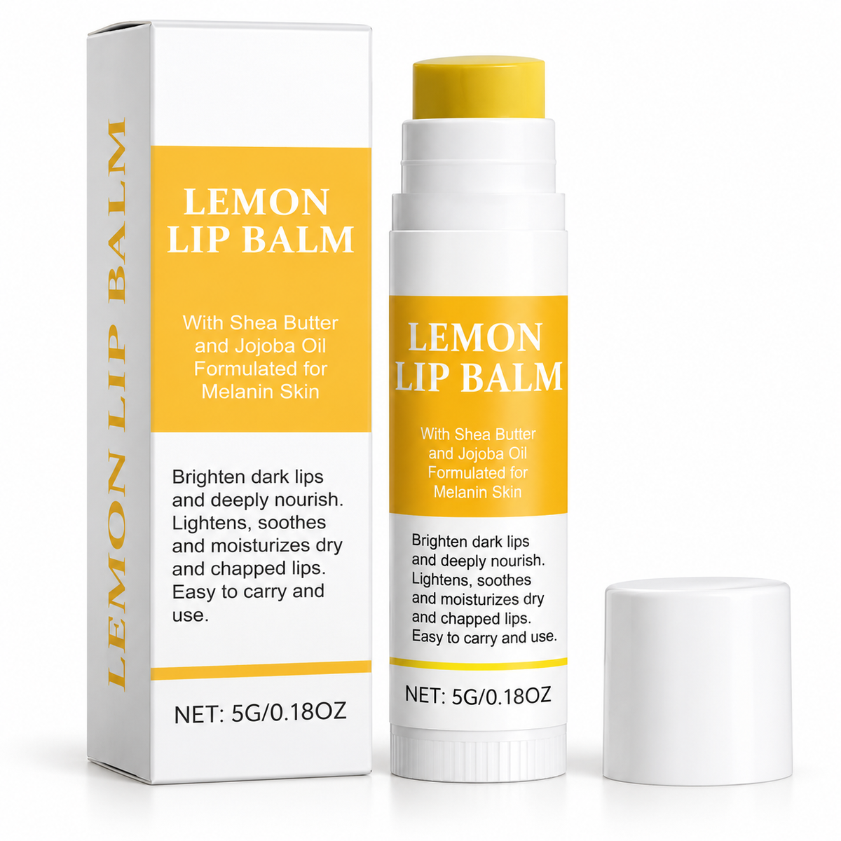 Brightening Lip Balm for Dark Lips with Turmeric & Lemon