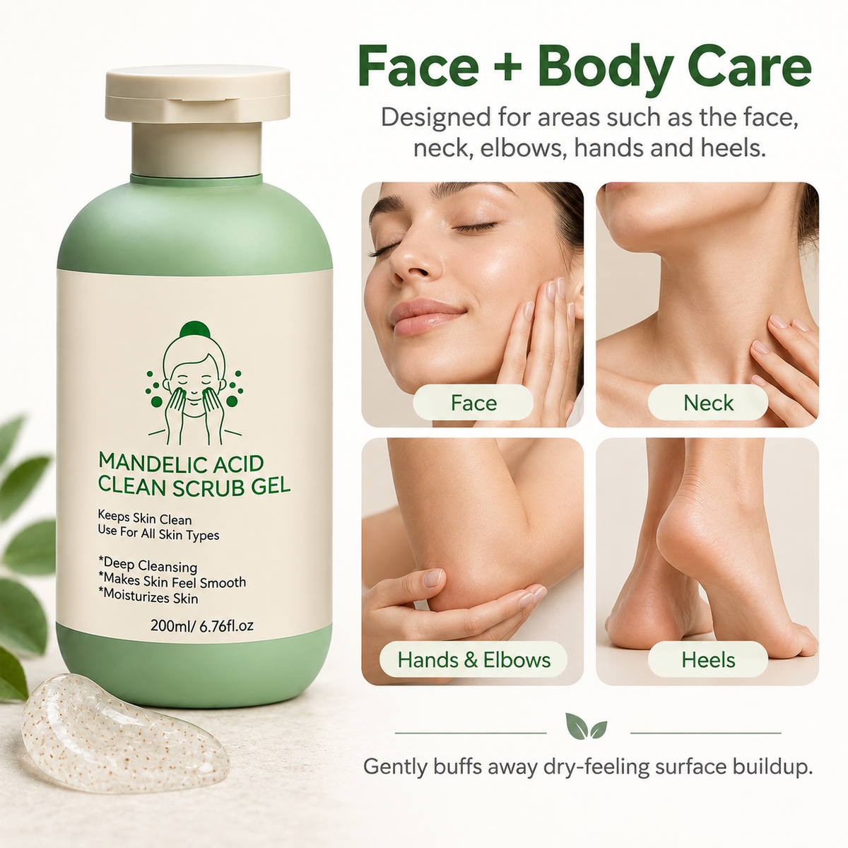 Mandelic Acid Clean Scrub Gel for Face & Body