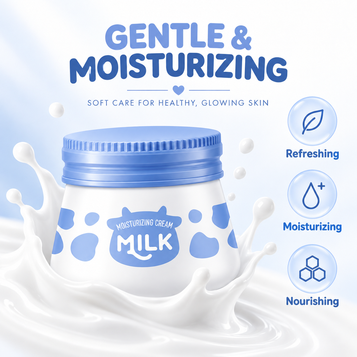 Milk Moisturizer for Face with Hyaluronic Acid & Niacinamide