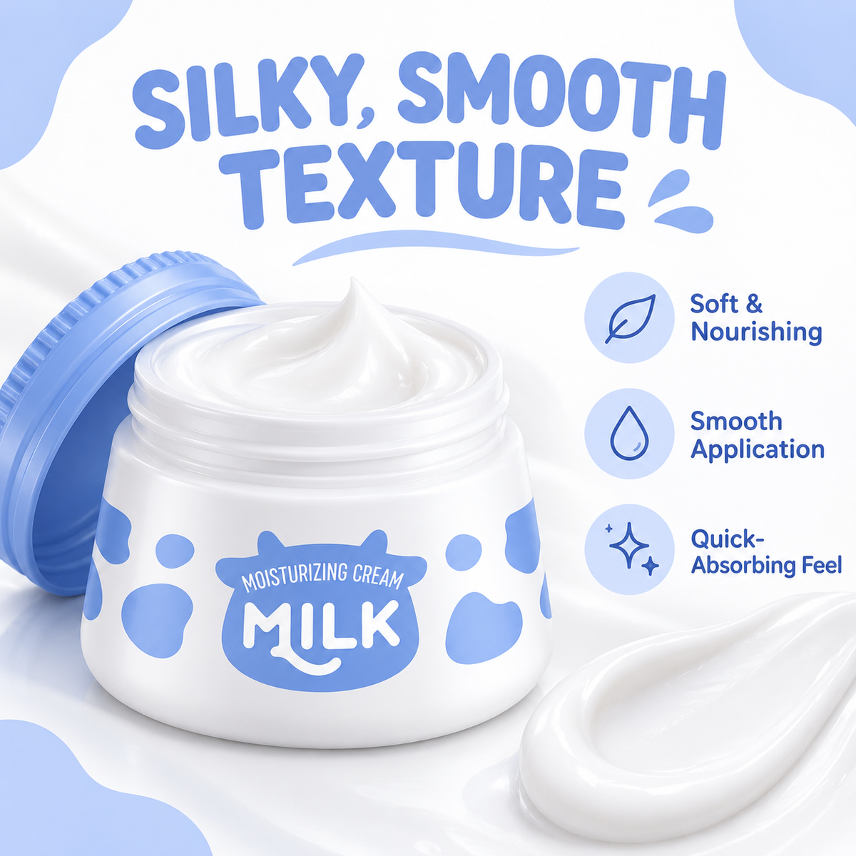 Milk Moisturizer for Face with Hyaluronic Acid & Niacinamide