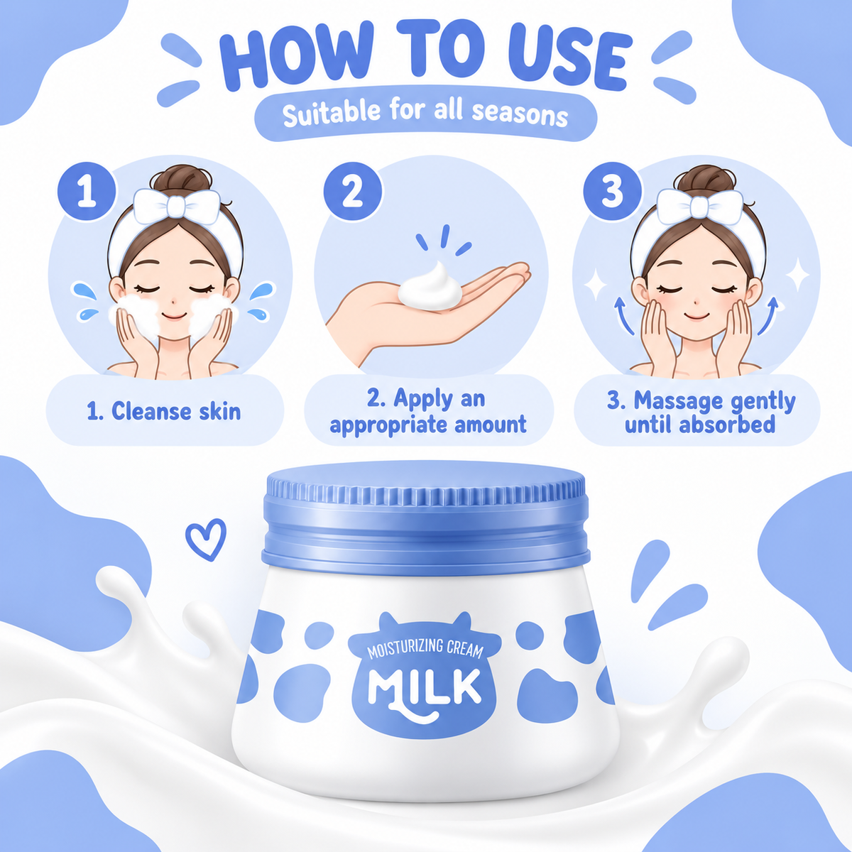 Milk Moisturizer for Face with Hyaluronic Acid & Niacinamide