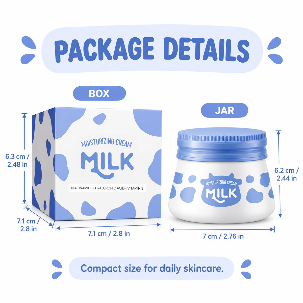 Milk Moisturizer for Face with Hyaluronic Acid & Niacinamide