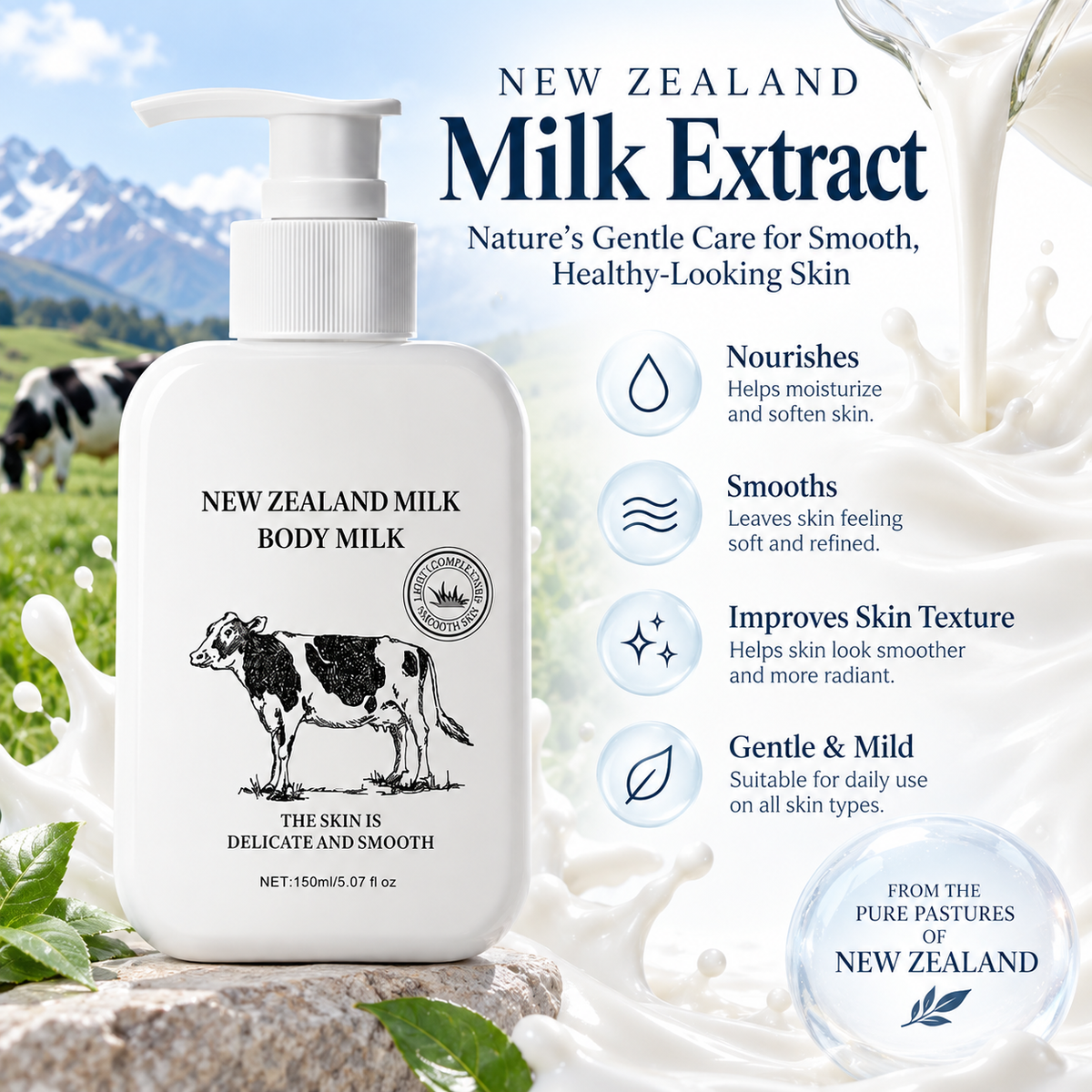 New Zealand Milk Body Lotion for Dry Skin