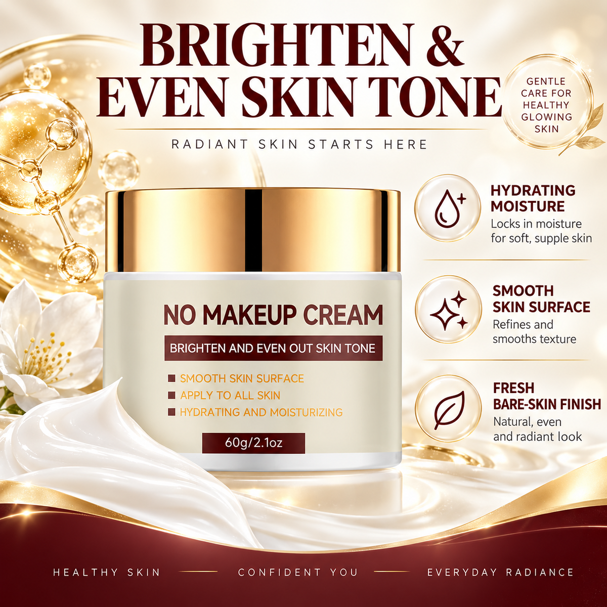 No Makeup Cream - Tone Up Cream with Niacinamide