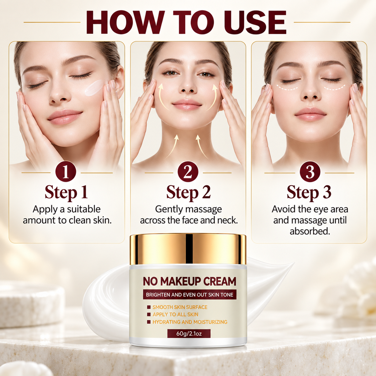 No Makeup Cream - Tone Up Cream with Niacinamide