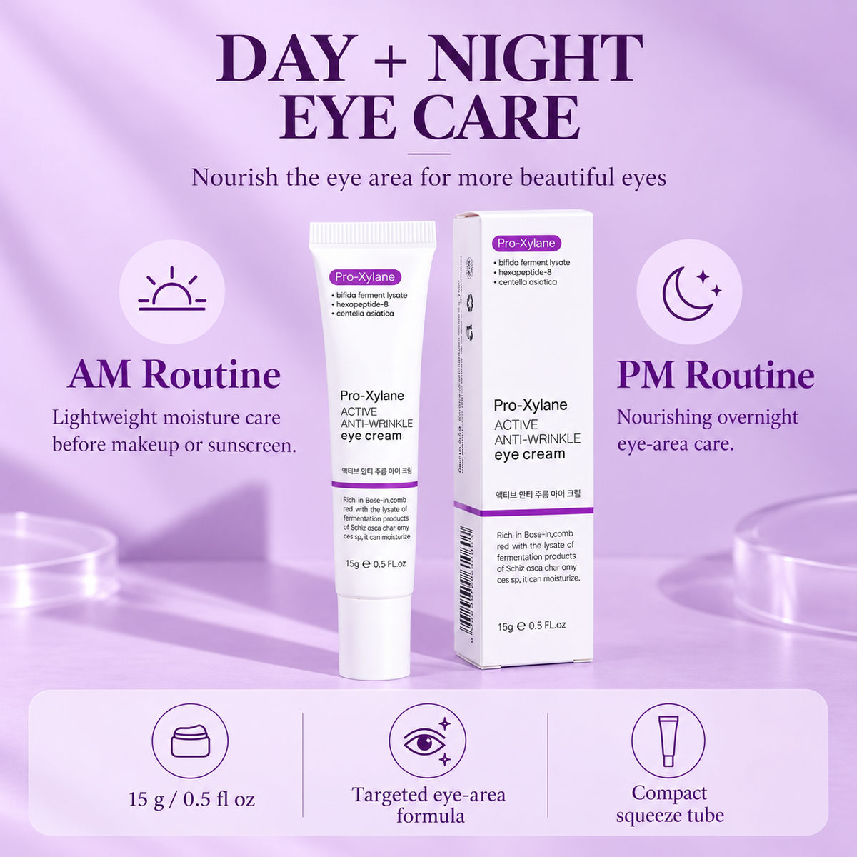 Anti-Aging Eye Cream for Dark Circles with Pro-Xylane